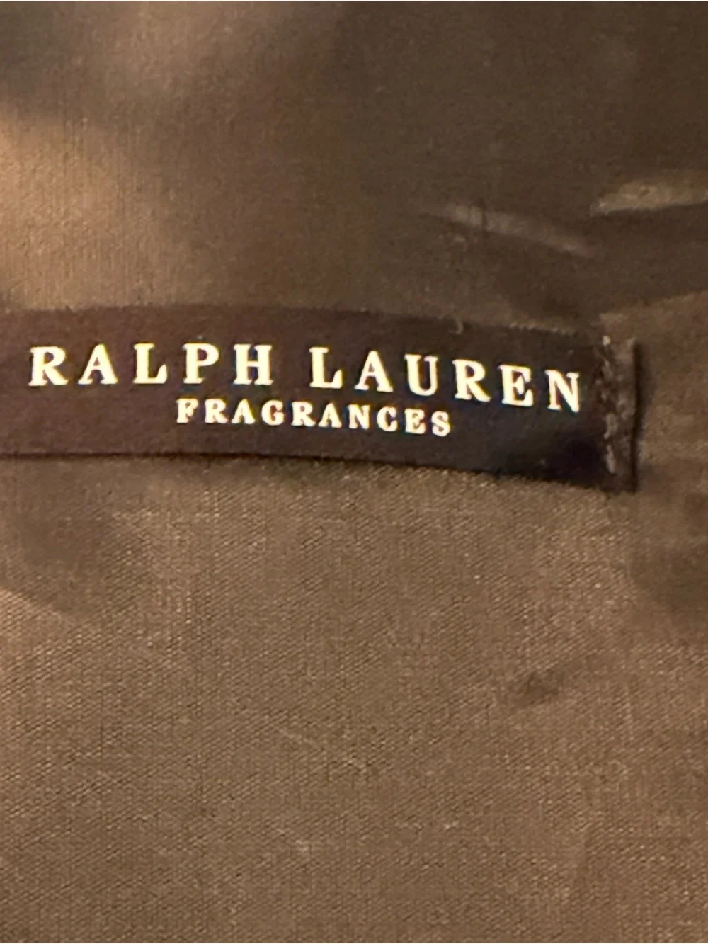 Ralph Lauren Fragrance Tote Duffle Weekender Travel Bag Black Canvas
